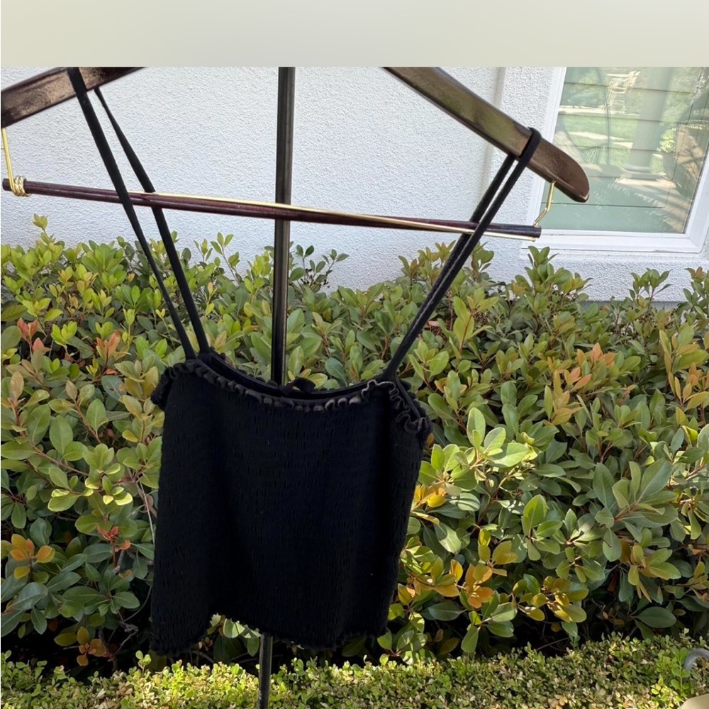 Brandy Melville Black Textured Top